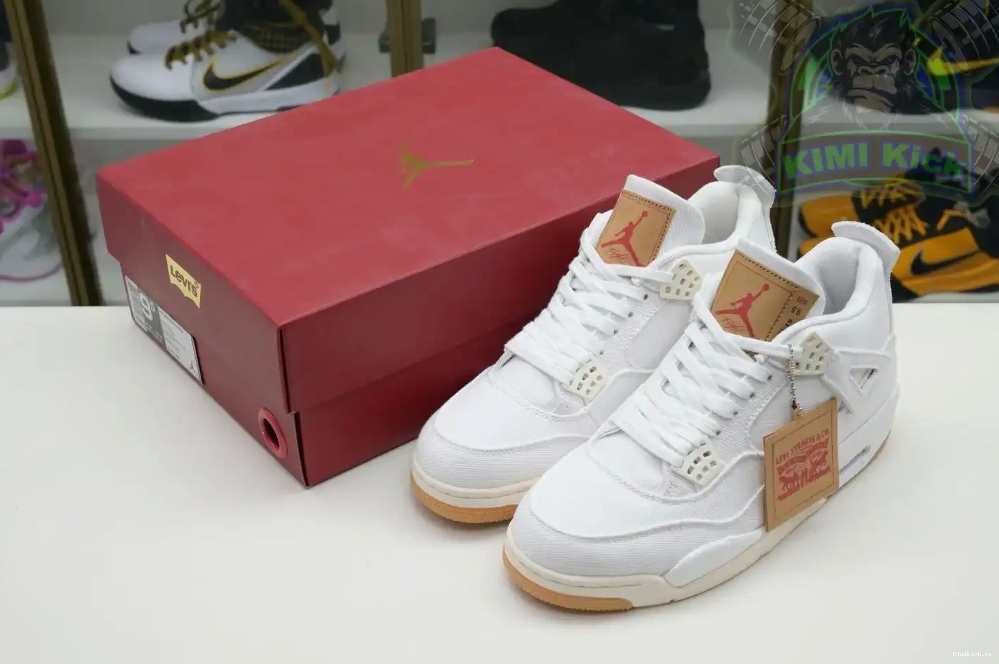 Jordan 4 (levis Kimikick Jordan white tag) Air levis 0326